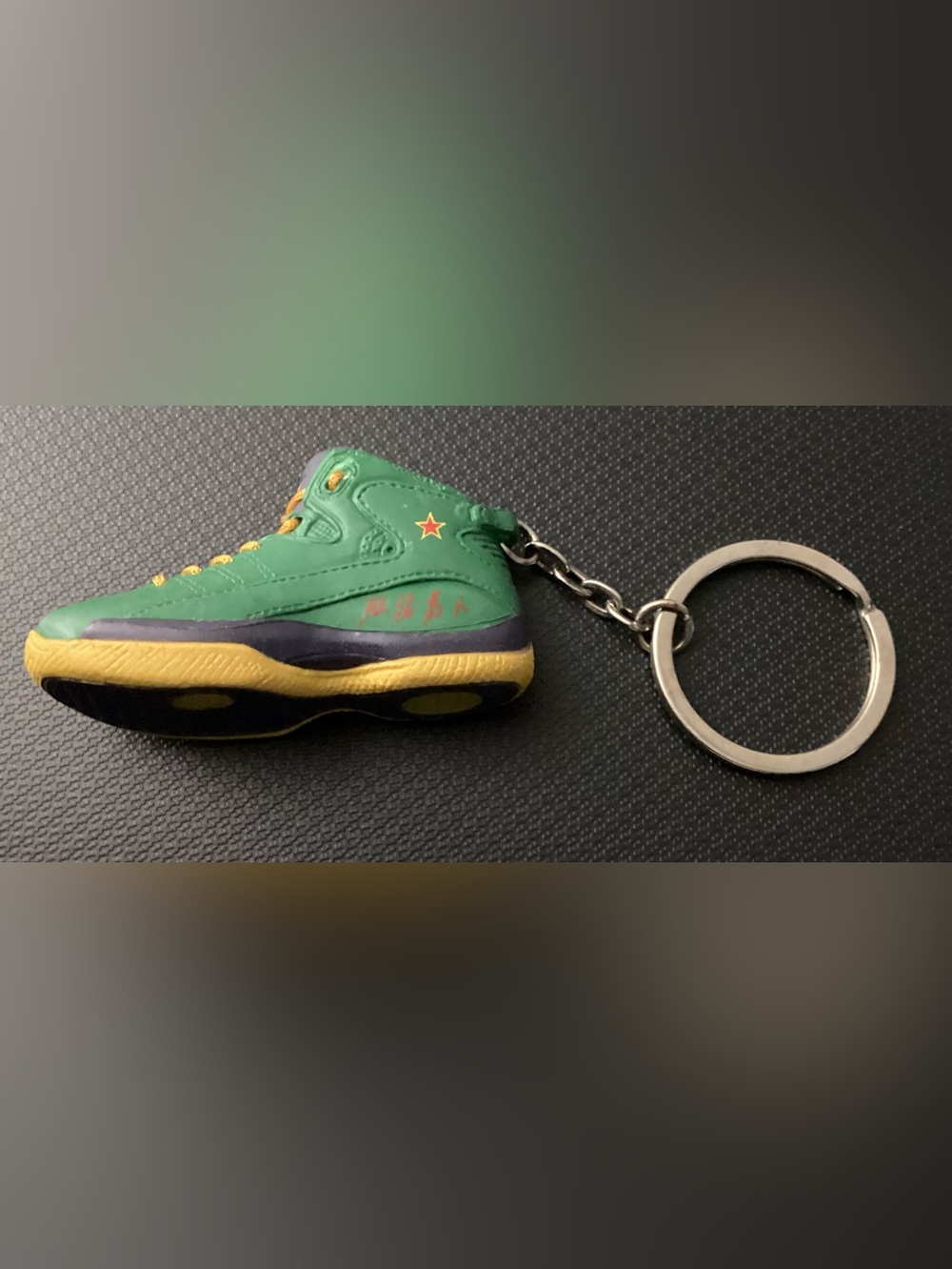 3D Mini Green Sneaker Keychain Collectible Gift for Sneakerhead Lovers